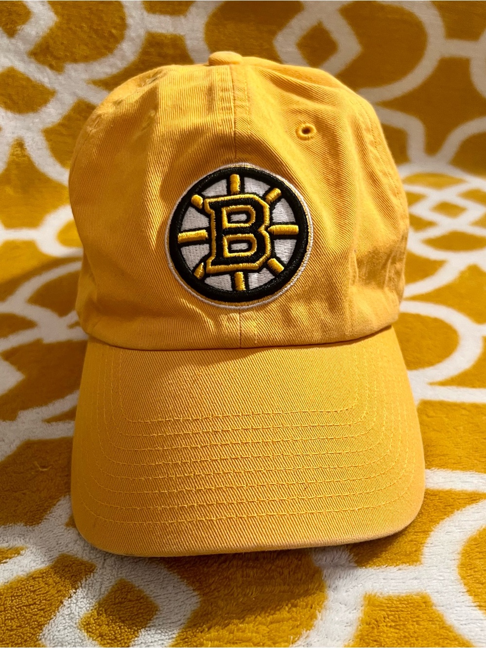 Boston Bruins Yellow Adjustable Baseball Cap